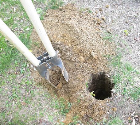 Dig using post hole digger