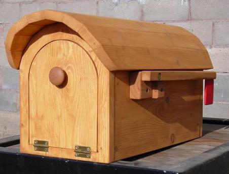 Wooden mailbox