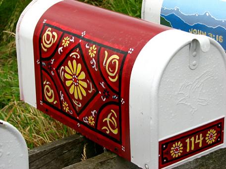 Nicely painted mailbox